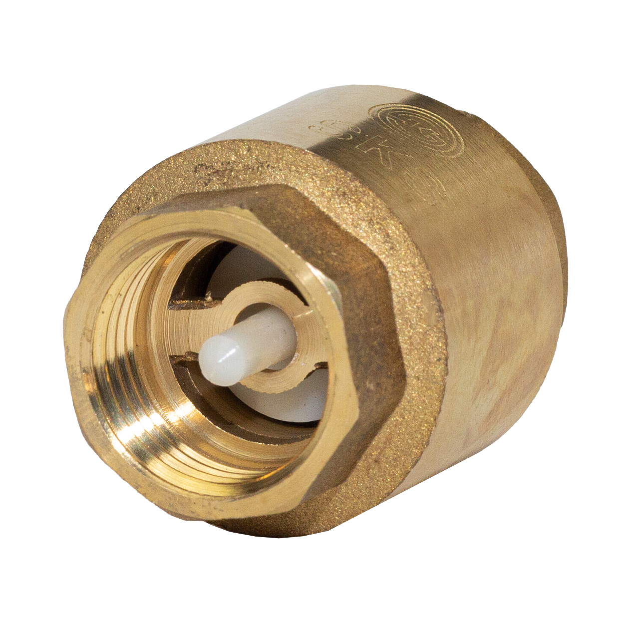 Клапан обратный латунный осевой Ду 25 Ру 16 (хол.вода)