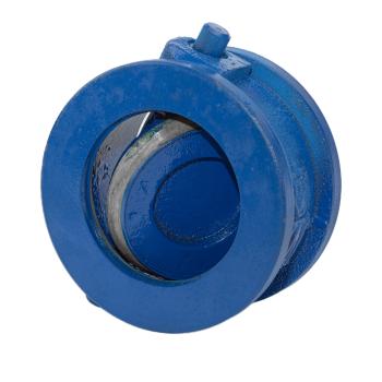 Клапан обратный чугунный поворотный (19ч21бр) Ду 50 Ру 16 межфл КАЗ