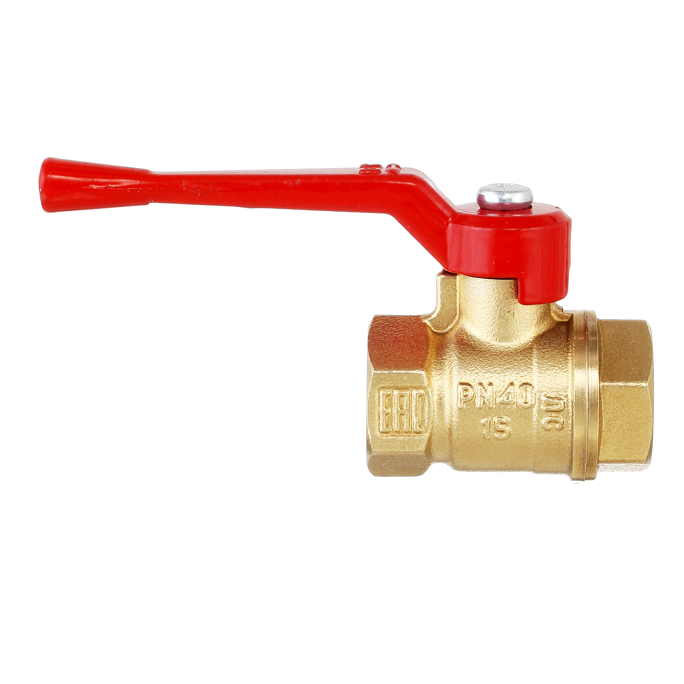 Кран шаровый латунныйБАЗ  11б27п1 вода ВР/ВР Ду 40 (1 1/2") Ру 40 рычаг 