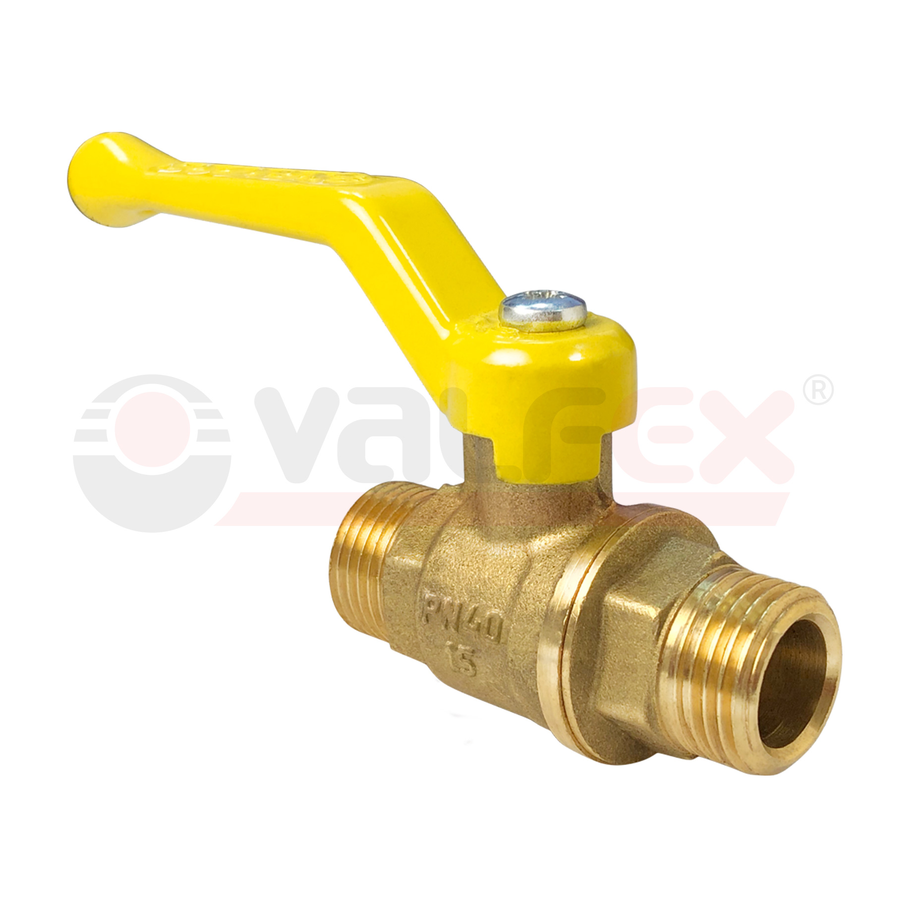 Кран шаровый латунныйVALFEX   газ НР/НР Ду 20 (3/4") Ру 40 рычаг 